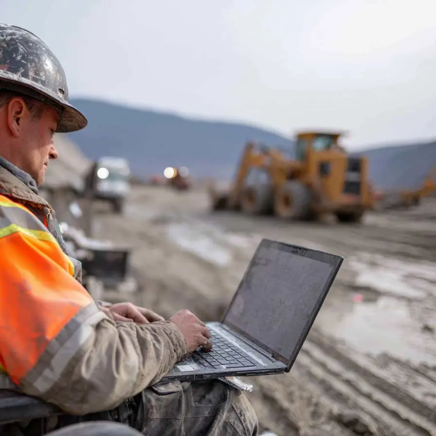 Union Worker on Site and Connected