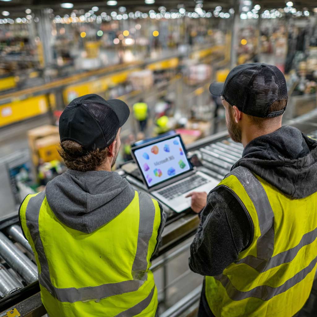 Factory Worked on Laptop